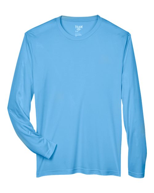 Team 365 TT11L, Men's Zone Performance Long Sleeve T-shirt, Sport Light Blue