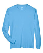 Team 365 TT11L, Men's Zone Performance Long Sleeve T-shirt, Sport Light Blue