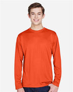 Team 365 TT11L, Men's Zone Performance Long Sleeve T-shirt, Sport Orange