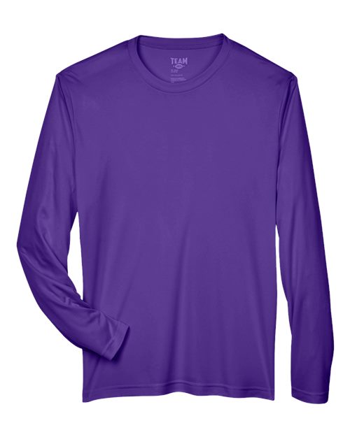 Team 365 TT11L, Men's Zone Performance Long Sleeve T-shirt, Sport Purple