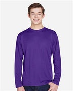 Team 365 TT11L, Men's Zone Performance Long Sleeve T-shirt, Sport Purple