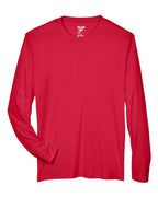 Team 365 TT11L, Men's Zone Performance Long Sleeve T-shirt, Sport Red