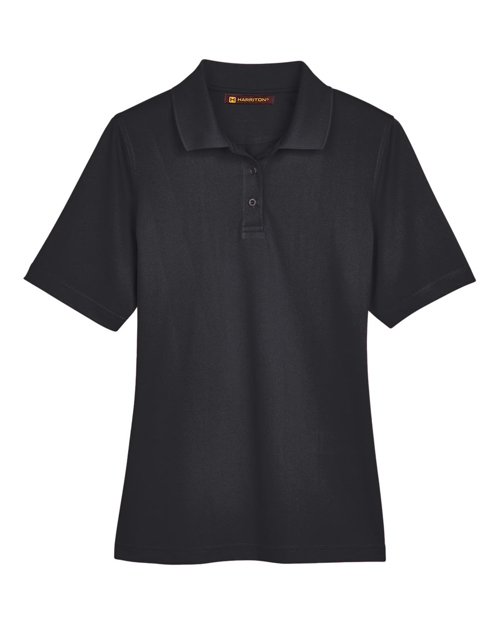 Harriton M348W, 13856 Women's Advantage Snag Protection Plus Polo, Black