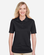 Harriton M348W, 13856 Women's Advantage Snag Protection Plus Polo, Black