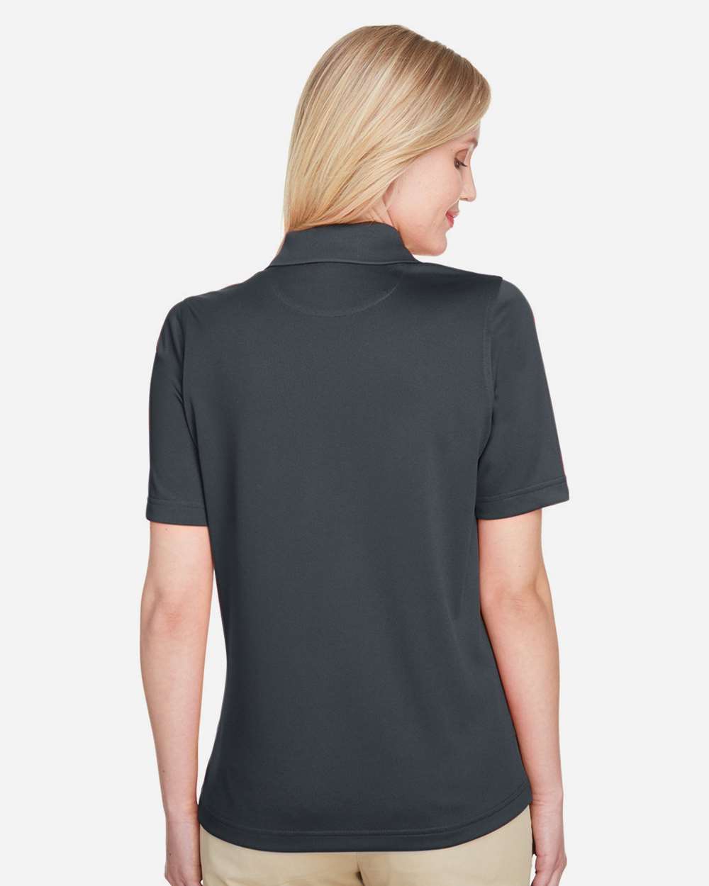 Harriton M348W, 13856 Women's Advantage Snag Protection Plus Polo, Dark Charcoal