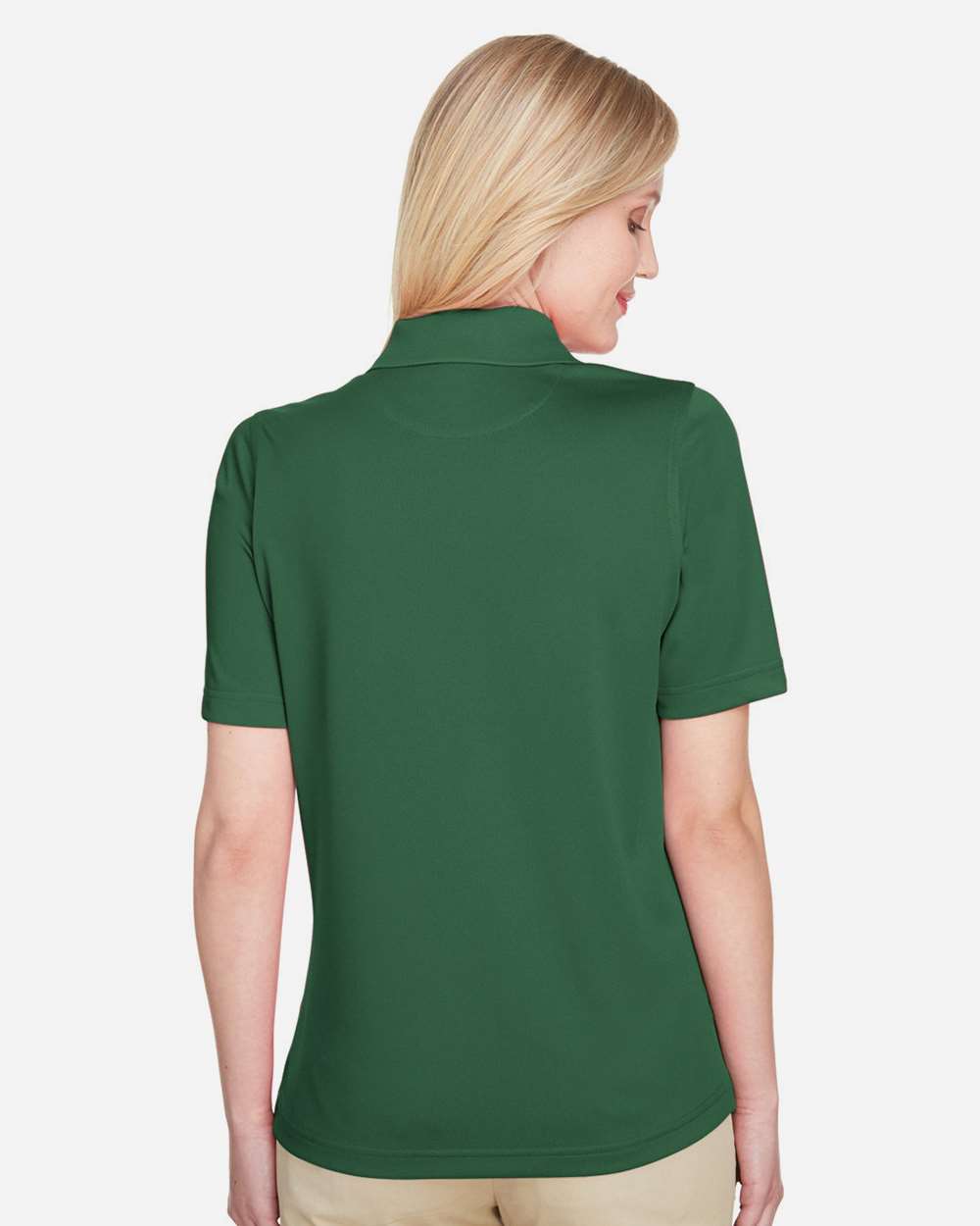 Harriton M348W, 13856 Women's Advantage Snag Protection Plus Polo, Dark Green
