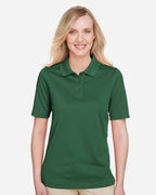 Harriton M348W, 13856 Women's Advantage Snag Protection Plus Polo, Dark Green