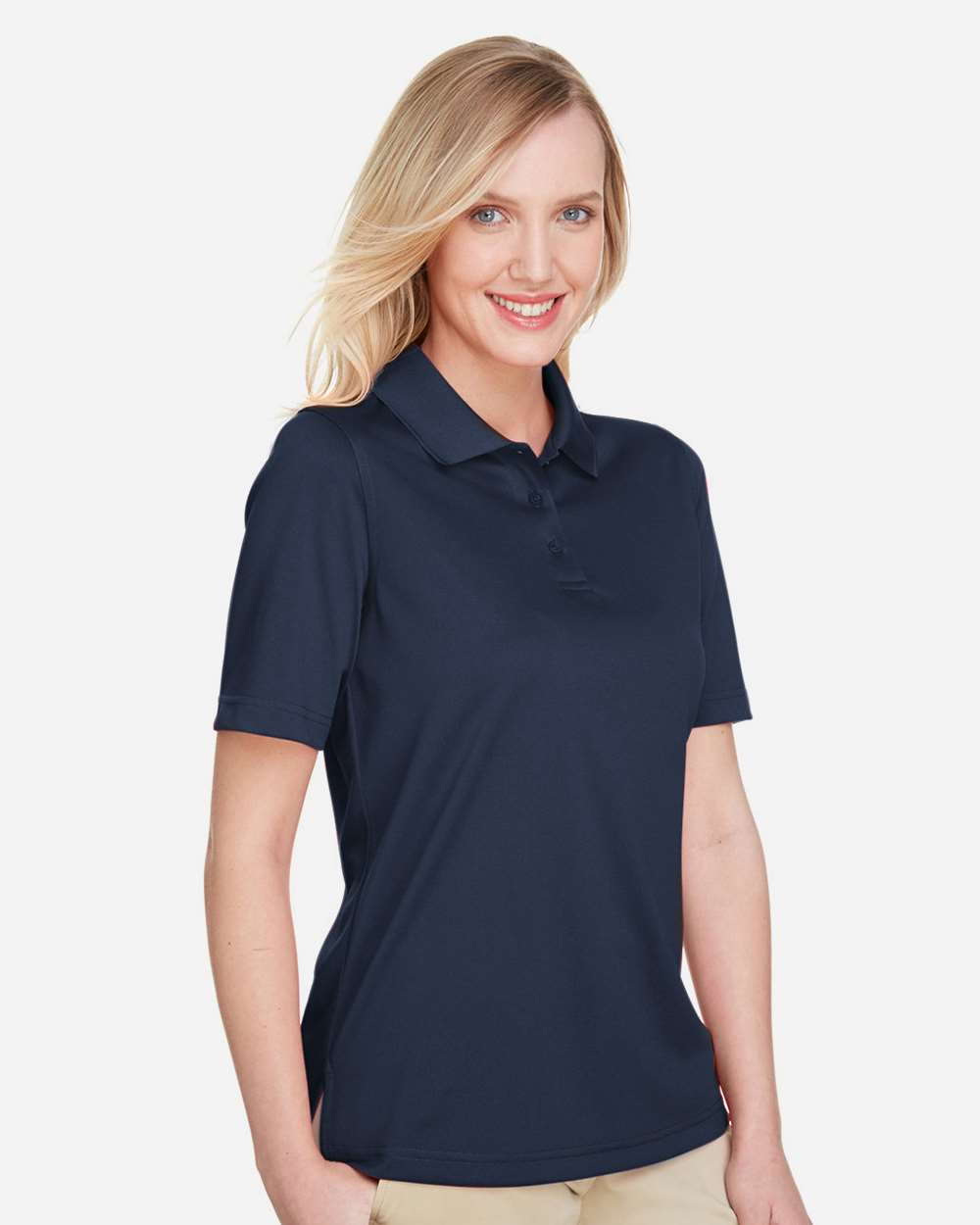 Harriton M348W, 13856 Women's Advantage Snag Protection Plus Polo, Dark Navy