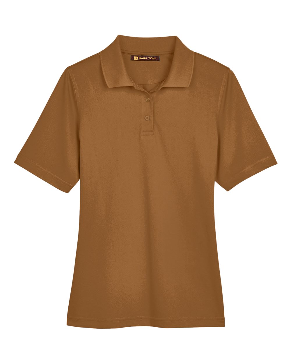 Harriton M348W, 13856 Women's Advantage Snag Protection Plus Polo, Duck Brown