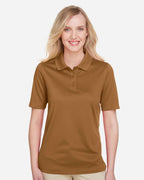 Harriton M348W, 13856 Women's Advantage Snag Protection Plus Polo, Duck Brown