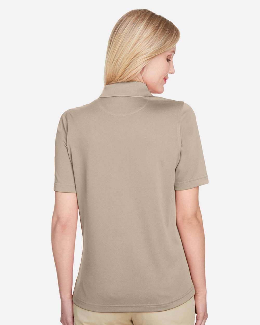 Harriton M348W, 13856 Women's Advantage Snag Protection Plus Polo, Khaki