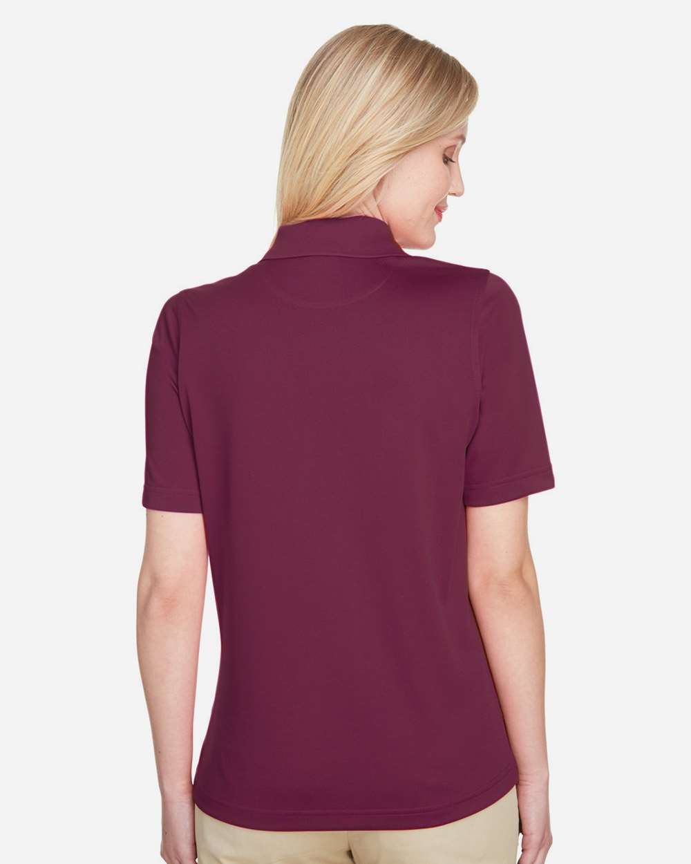 Harriton M348W, 13856 Women's Advantage Snag Protection Plus Polo, Maroon