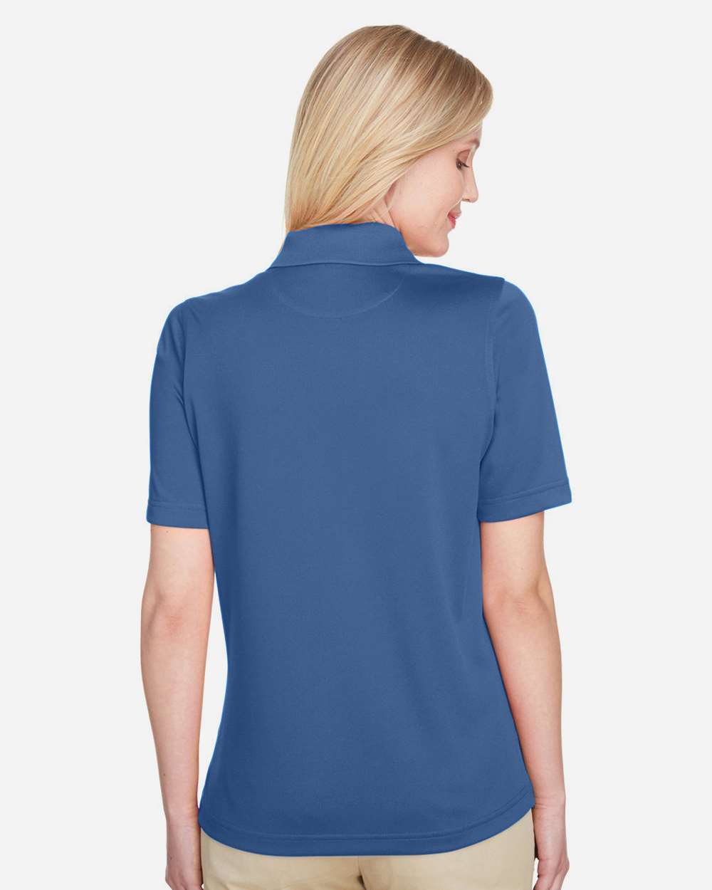 Harriton M348W, 13856 Women's Advantage Snag Protection Plus Polo, Pool Blue