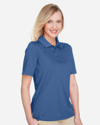 Harriton M348W, 13856 Women's Advantage Snag Protection Plus Polo, Pool Blue