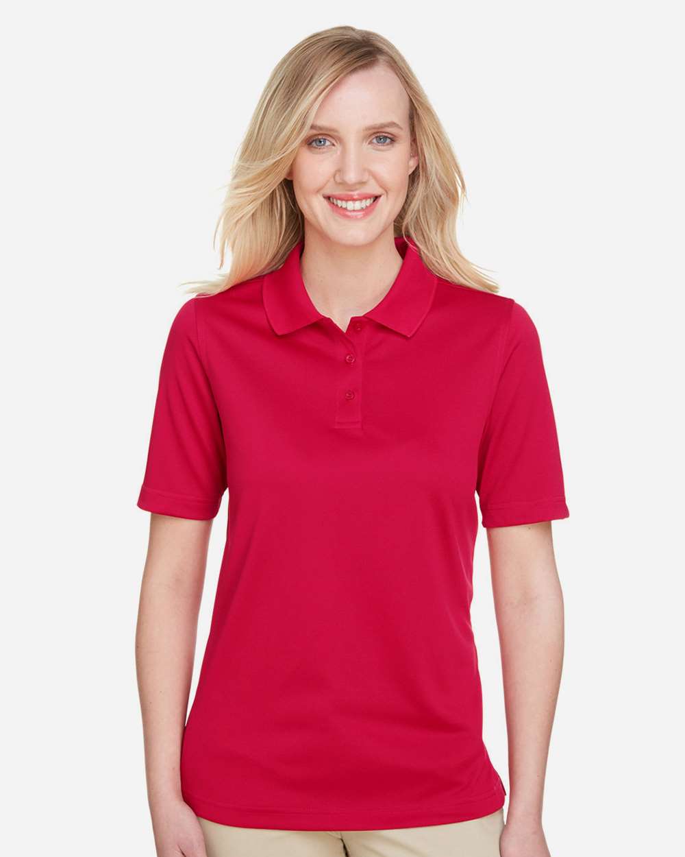 Harriton M348W, 13856 Women's Advantage Snag Protection Plus Polo, Red