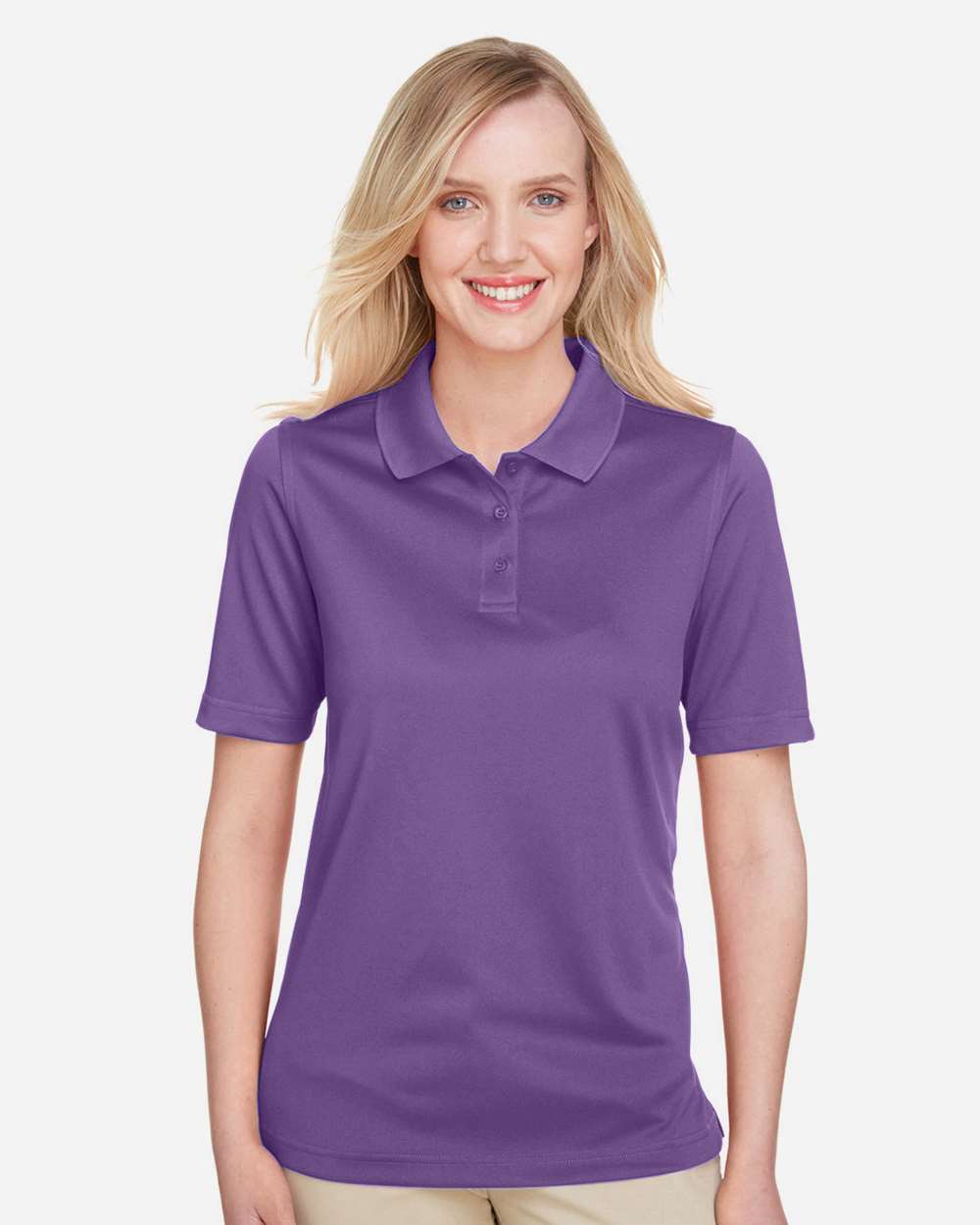Harriton M348W, 13856 Women's Advantage Snag Protection Plus Polo, Team Purple