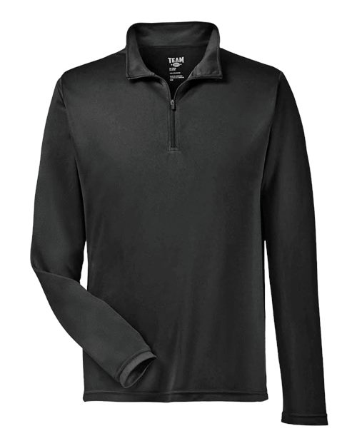 Team 365 TT31, Men's Zone Performance Quarter-zip Pullover, Black