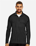 Team 365 TT31, Men's Zone Performance Quarter-zip Pullover, Black