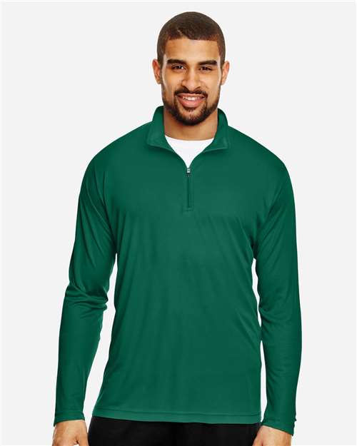 Team 365 TT31, Men's Zone Performance Quarter-zip Pullover, Sport Forest
