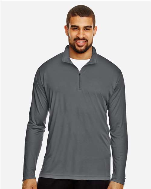 Team 365 TT31, Men's Zone Performance Quarter-zip Pullover, Sport Graphite
