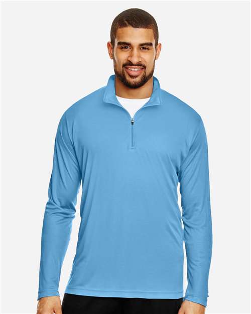 Team 365 TT31, Men's Zone Performance Quarter-zip Pullover, Sport Light Blue