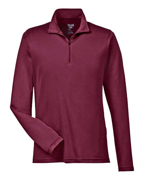 Team 365 TT31, Men's Zone Performance Quarter-zip Pullover, Sport Maroon