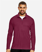 Team 365 TT31, Men's Zone Performance Quarter-zip Pullover, Sport Maroon