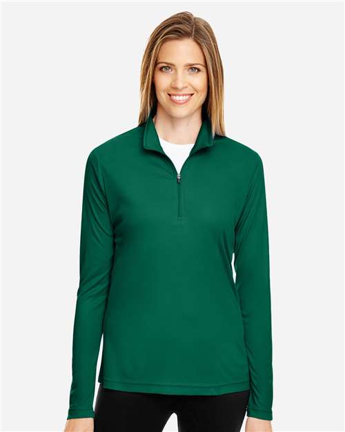 Team 365 TT31W, Women's Zone Performance Quarter-zip Pullover, Sport Forest