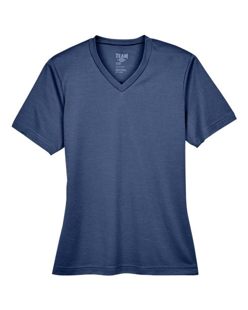 Team 365 TT11HW, Women's Sonic Heather Performance T-shirt, Sport Dark Navy Heather