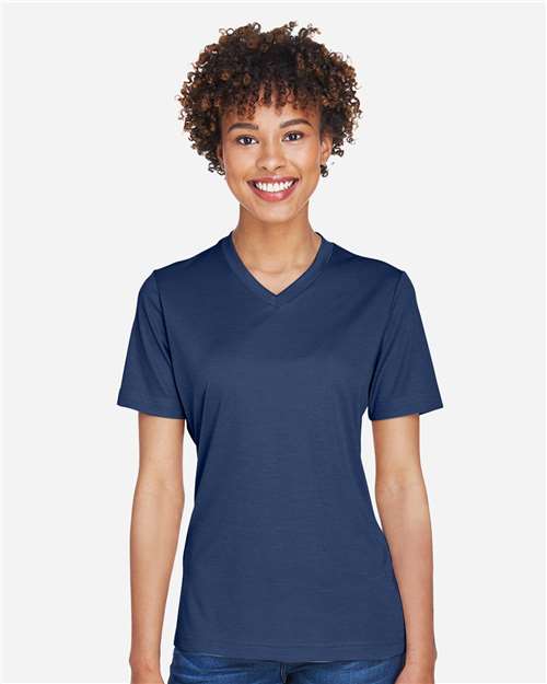 Team 365 TT11HW, Women's Sonic Heather Performance T-shirt, Sport Dark Navy Heather