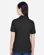 Harriton M265W, 13861 Women's Easy Blend Polo, Black