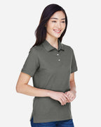 Harriton M265W, 13861 Women's Easy Blend Polo, Charcoal