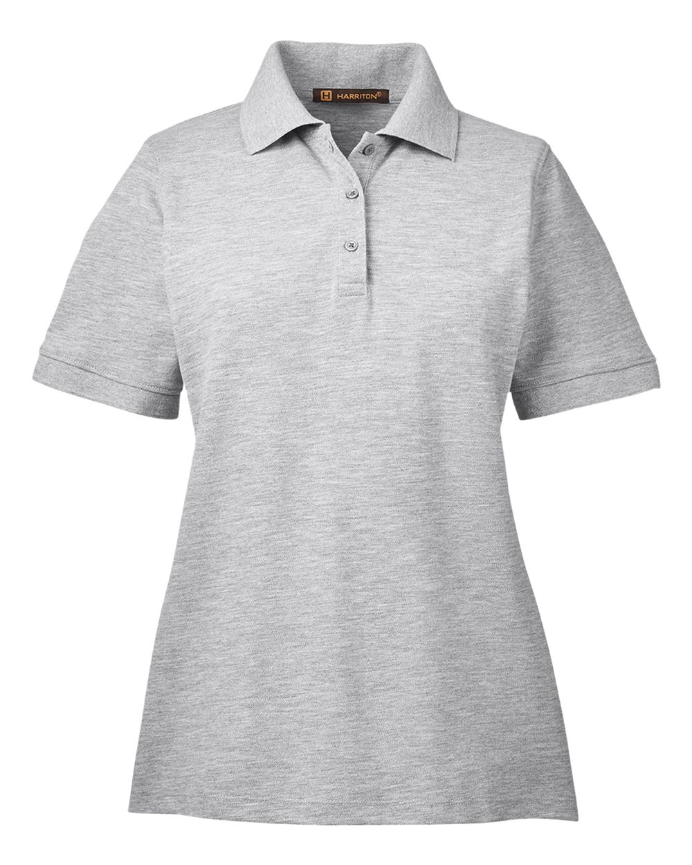 Harriton M265W, 13861 Women's Easy Blend Polo, Grey Heather