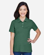 Harriton M265W, 13861 Women's Easy Blend Polo, Hunter