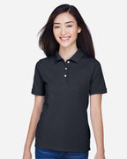 Harriton M265W, 13861 Women's Easy Blend Polo, Navy