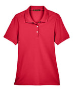 Harriton M265W, 13861 Women's Easy Blend Polo, Red