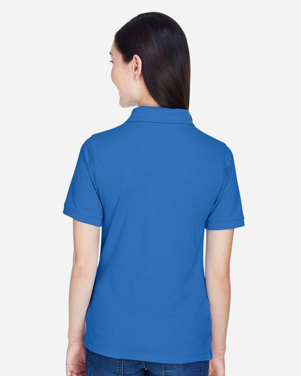 Harriton M265W, 13861 Women's Easy Blend Polo, True Royal