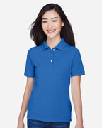 Harriton M265W, 13861 Women's Easy Blend Polo, True Royal