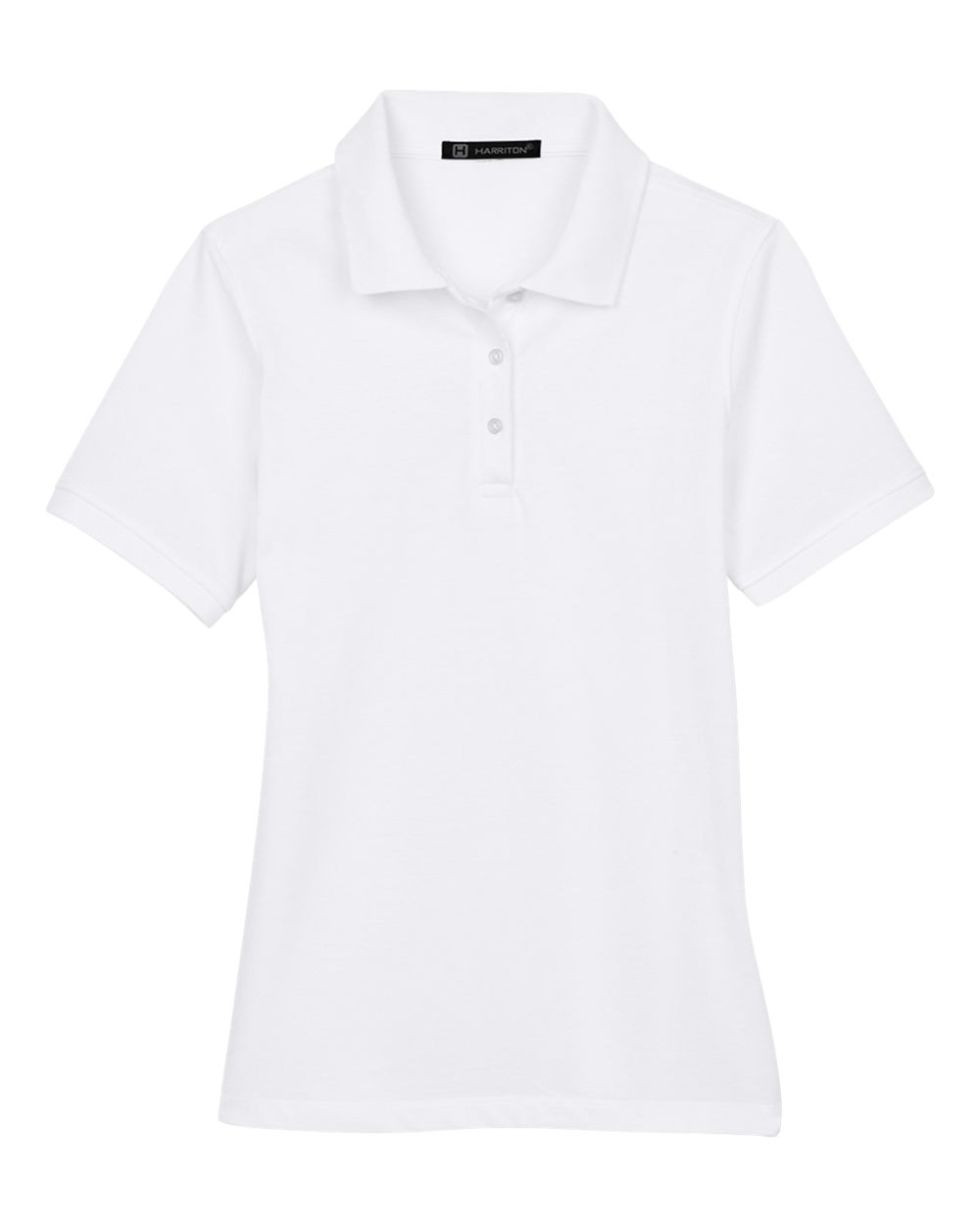 Harriton M265W, 13861 Women's Easy Blend Polo, White