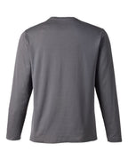 Harriton M118L, 13866 Unisex Charge Snag And Soil Protect Long Sleeve T-shirt, Dark Charcoal