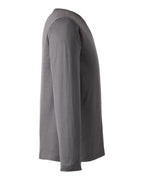 Harriton M118L, 13866 Unisex Charge Snag And Soil Protect Long Sleeve T-shirt, Dark Charcoal