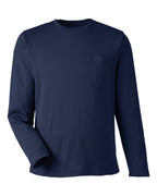 Harriton M118L, 13866 Unisex Charge Snag And Soil Protect Long Sleeve T-shirt, Dark Navy