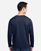 Harriton M118L, 13866 Unisex Charge Snag And Soil Protect Long Sleeve T-shirt, Dark Navy