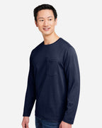 Harriton M118L, 13866 Unisex Charge Snag And Soil Protect Long Sleeve T-shirt, Dark Navy