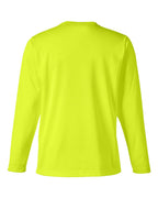 Harriton M118L, 13866 Unisex Charge Snag And Soil Protect Long Sleeve T-shirt, Safety Yellow