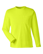 Harriton M118L, 13866 Unisex Charge Snag And Soil Protect Long Sleeve T-shirt, Safety Yellow