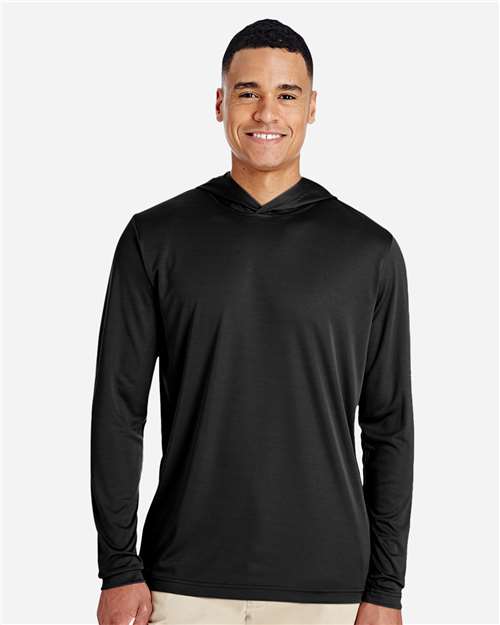 Team 365 TT41, Men's Zone Performance Hooded T-shirt, Black