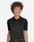 Harriton M211W, 13867 Women's Advantage Tactical Polo, Black