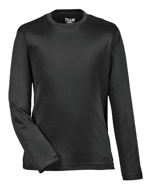 Team 365 TT11YL, Youth Zone Performance Long Sleeve T-shirt, Black