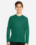 Team 365 TT11YL, Youth Zone Performance Long Sleeve T-shirt, Sport Forest